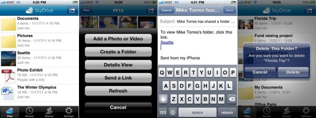 application skydrive iphone