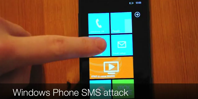 attaque sms windows phone