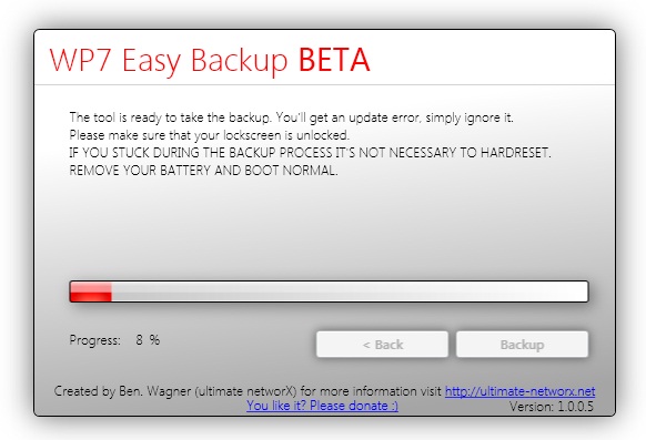 WP7 Easy Backup