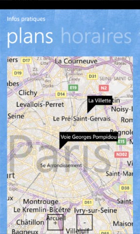 Capture Plan application Paris Plages