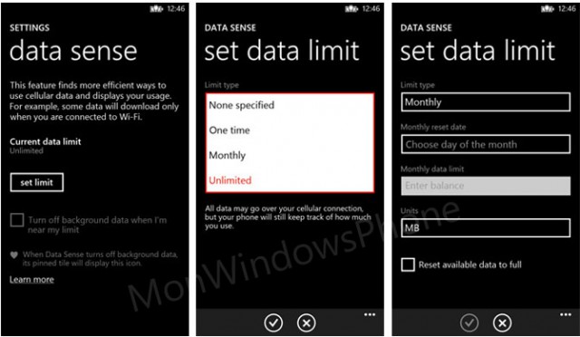 windows phone 8 app data limit