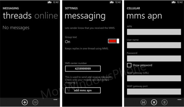 hub message windows phone 8