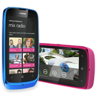 Nokia Lumia 610 cyan et magenta