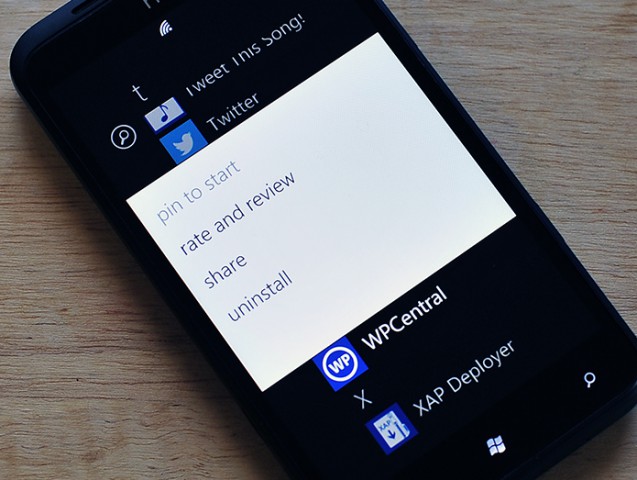 Partager applications sur Windows Phone 7.8