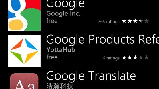 Google-apps-Windows-Phone