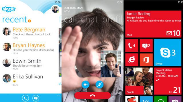 Skype pour Windows Phone 8 mis à jour
